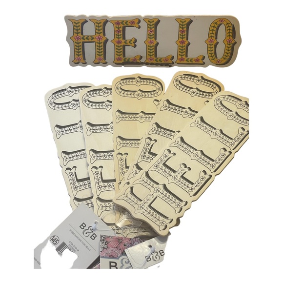 “Hello” DYI blank craft wood sign - Picture 3 of 3